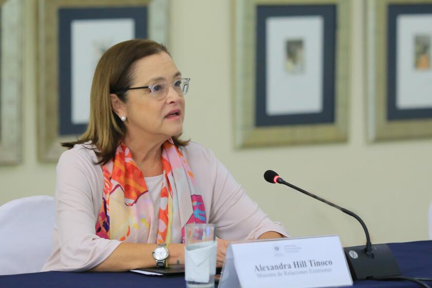 Alexandra Hill Tinoco, ministra de Relaciones Exteriores de El Salvador.