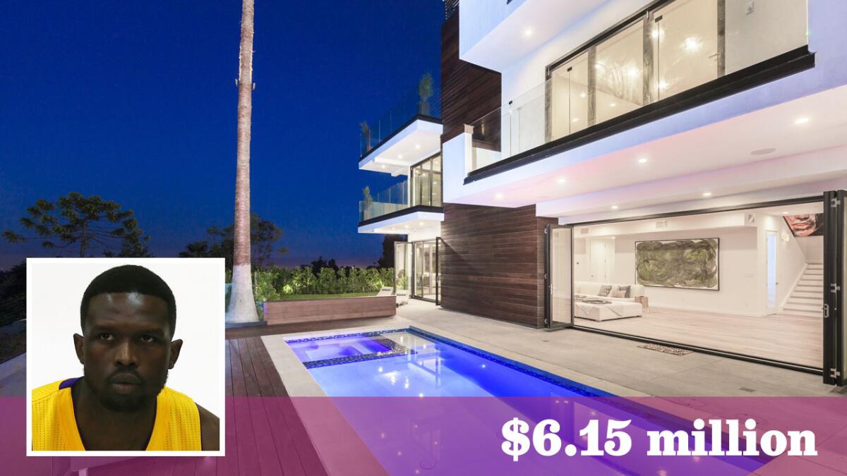 New Lakers forward Luol Deng has paid $6.15 million for a contemporary-style home in Brentwood.