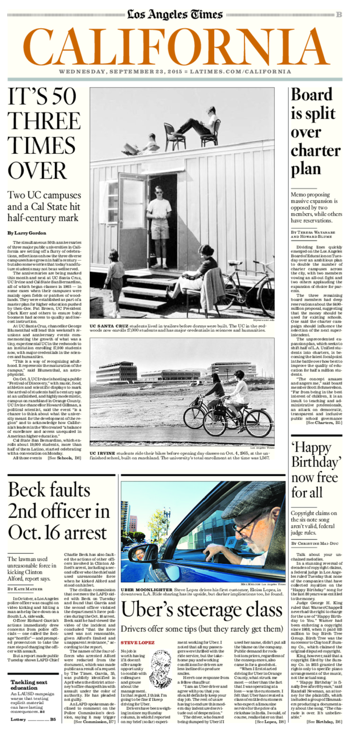 The front page