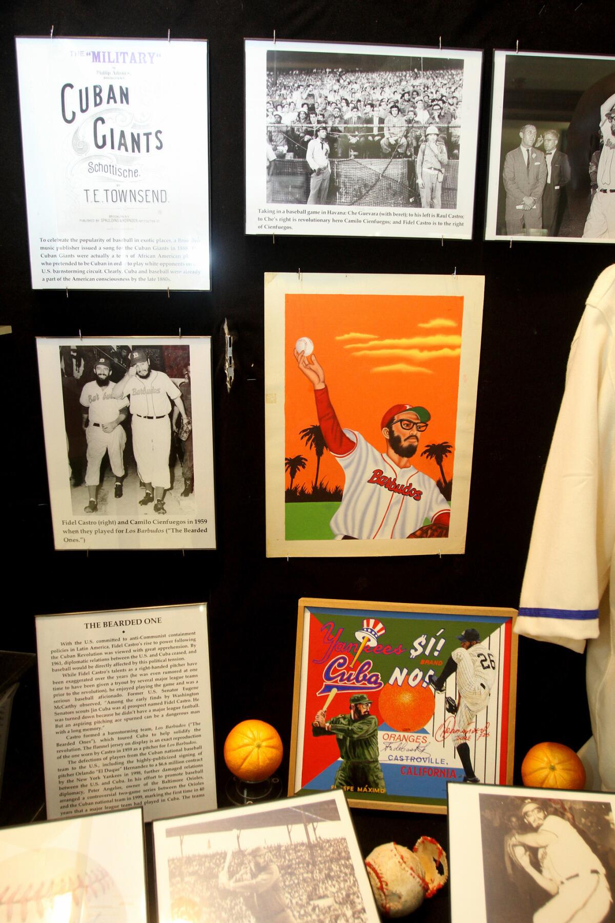 Cuban baseball memorabilia is on display at the Burbank Central Library as part of an exhibit called Feeling the "Heat: Cuba's Baseball Heritage."