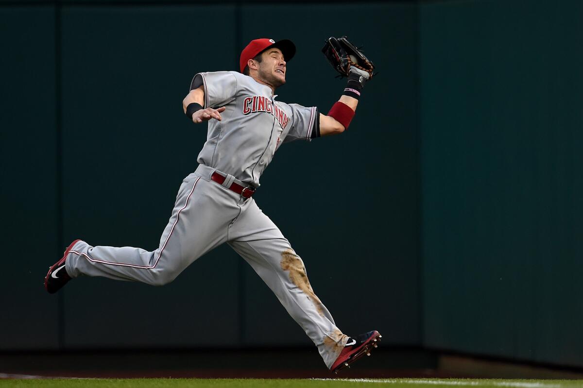 Cincinnati utility man Skip Schumaker pitched two games for the Dodgers last season.