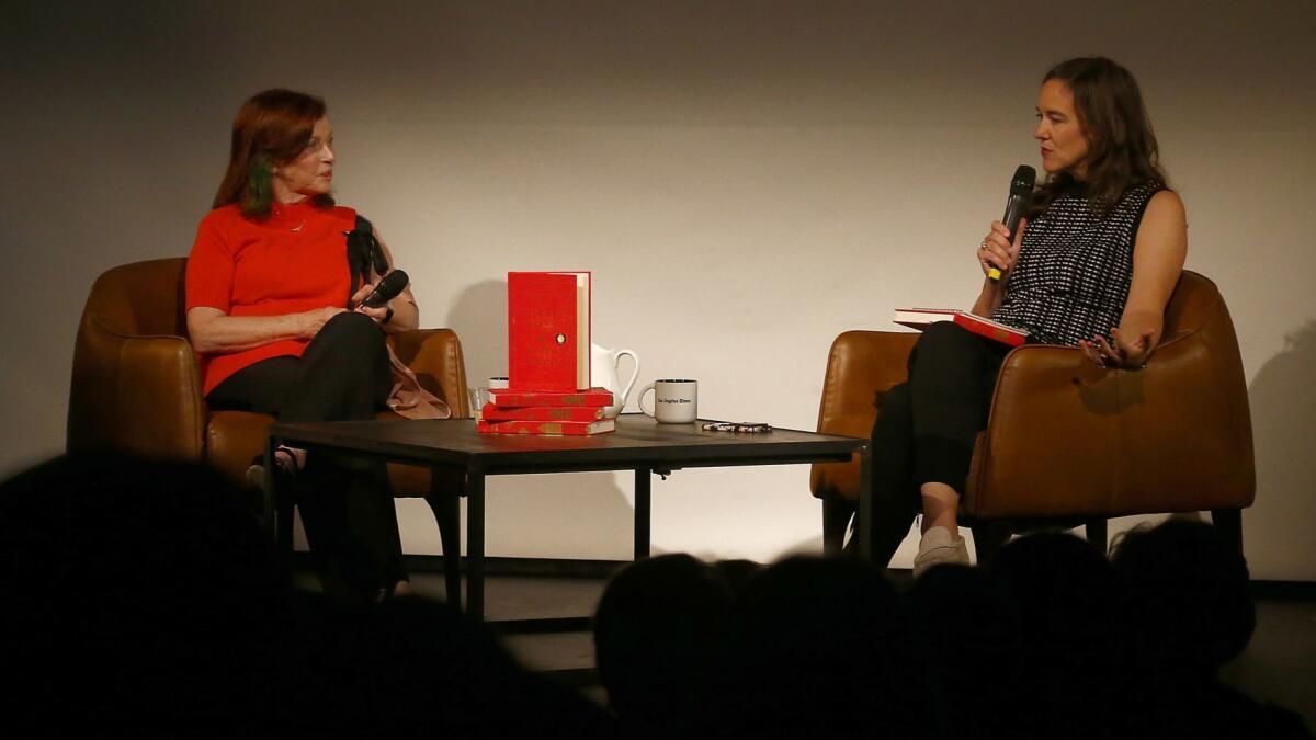 Author Susan Orlean, left, in conversation with Times Deputy Managing Editor Julia Turner.