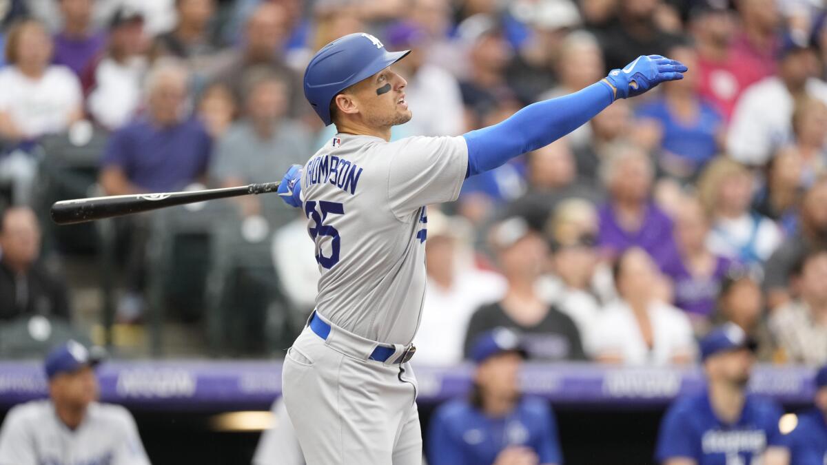 Trayce Thompson's spectacular catch caps Dodgers' comeback win over Marlins