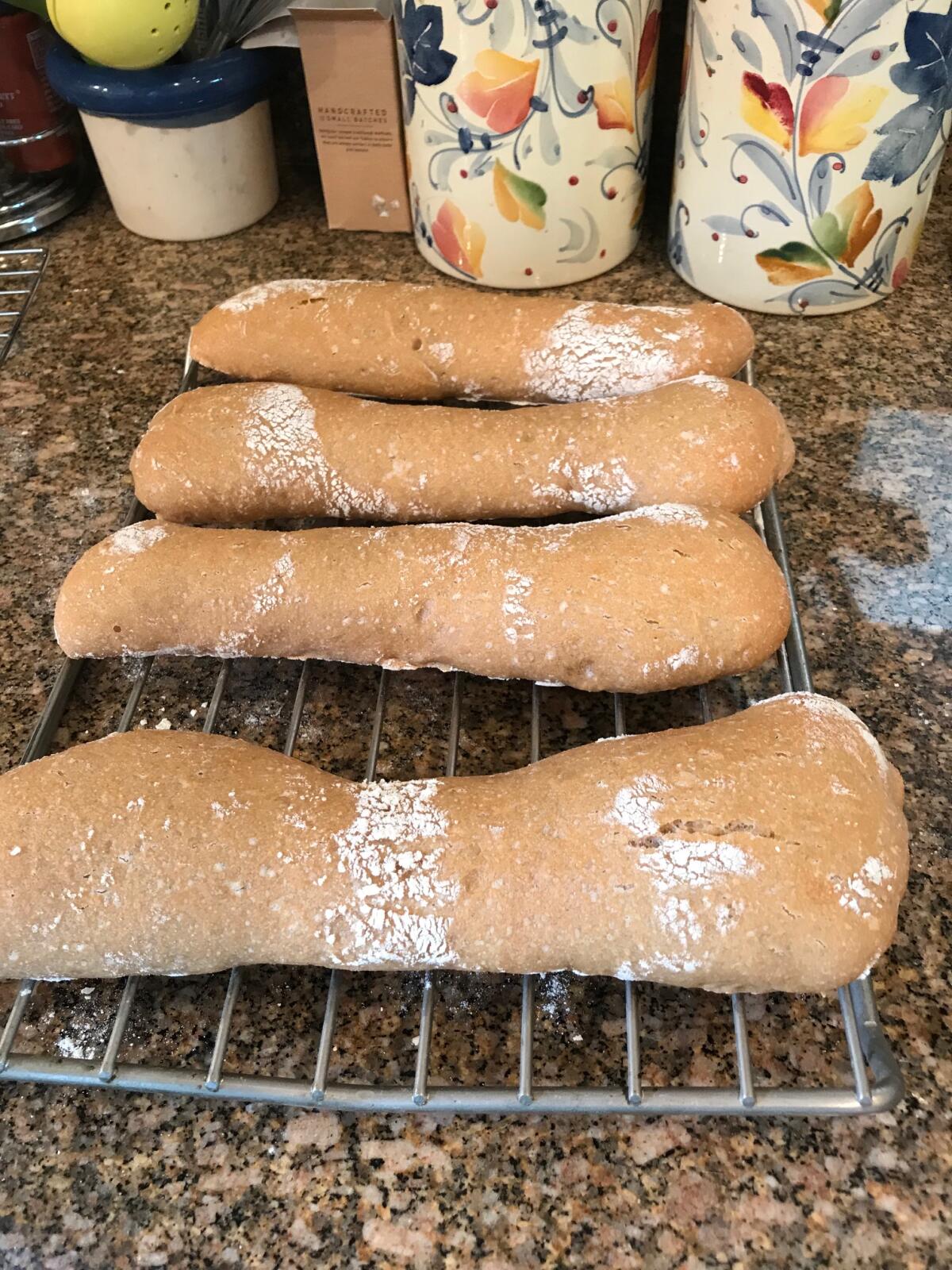 Inga's husband, Olof, has spent much of his pandemic time on sourdough experiments, not all of which came out as planned.