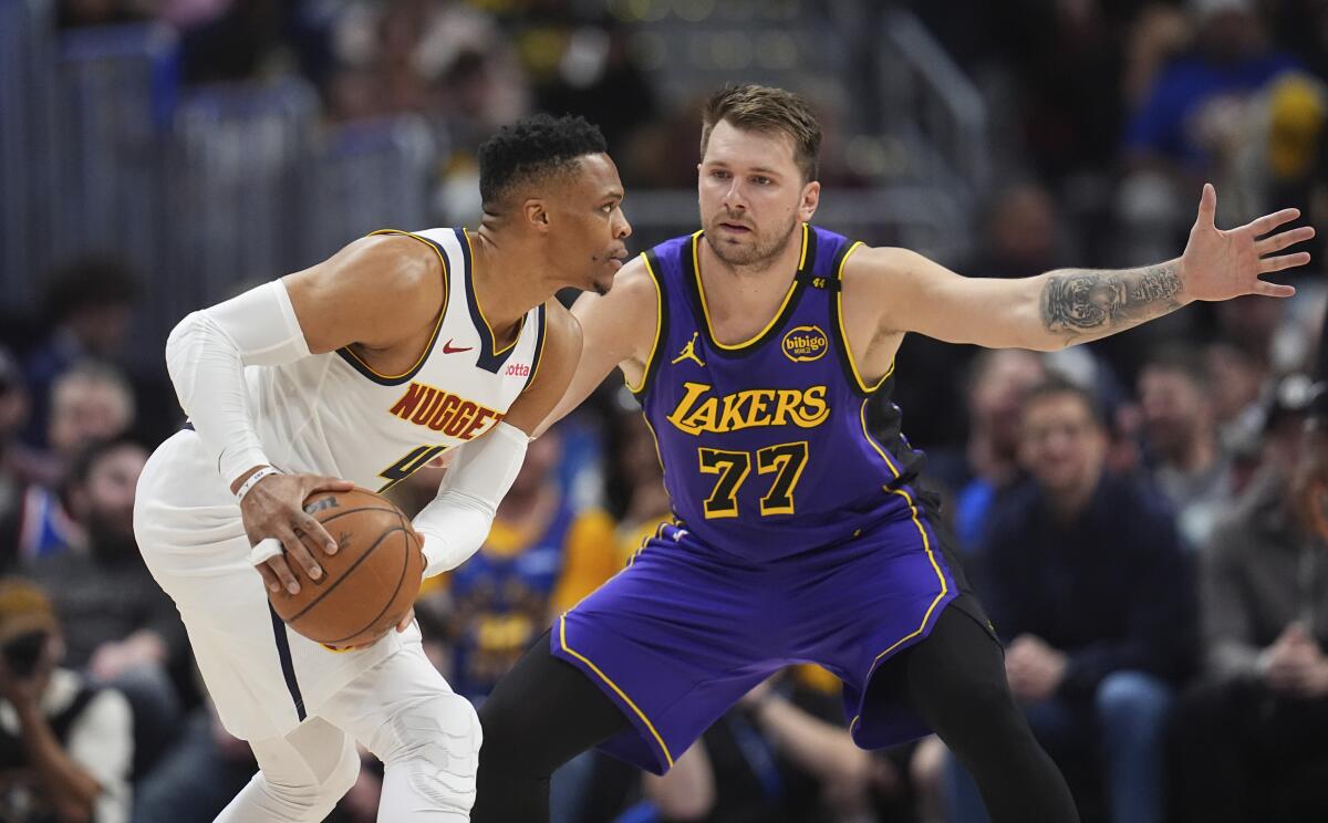 Luka Doncic dominates as Lakers end their Denver losing streak - Los Angeles Times