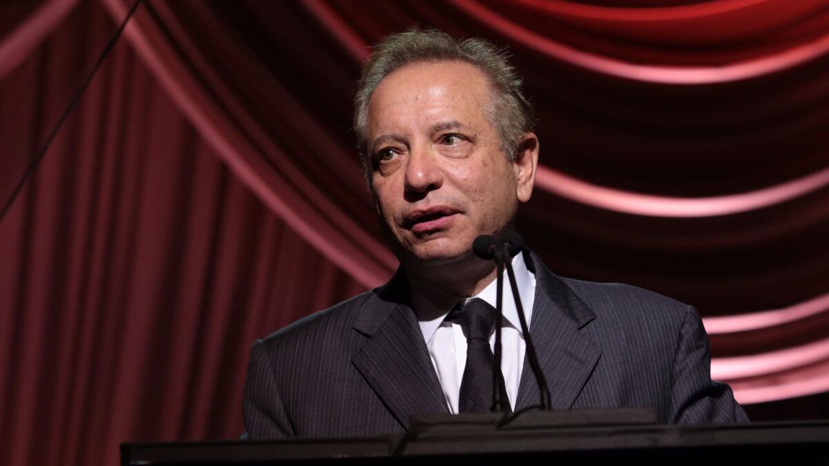 Carmen A. Puliafito, former Dean of USC's Keck School of Medicine, speaks at the USC Norris Comprehensive Cancer Center Gala in Beverly Hills, Calif. on October 10, 2015.