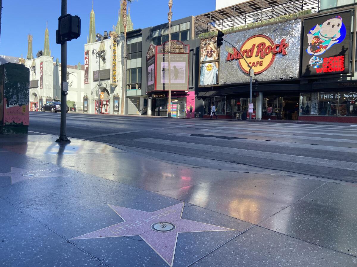 A view of Hollywood Boulevard