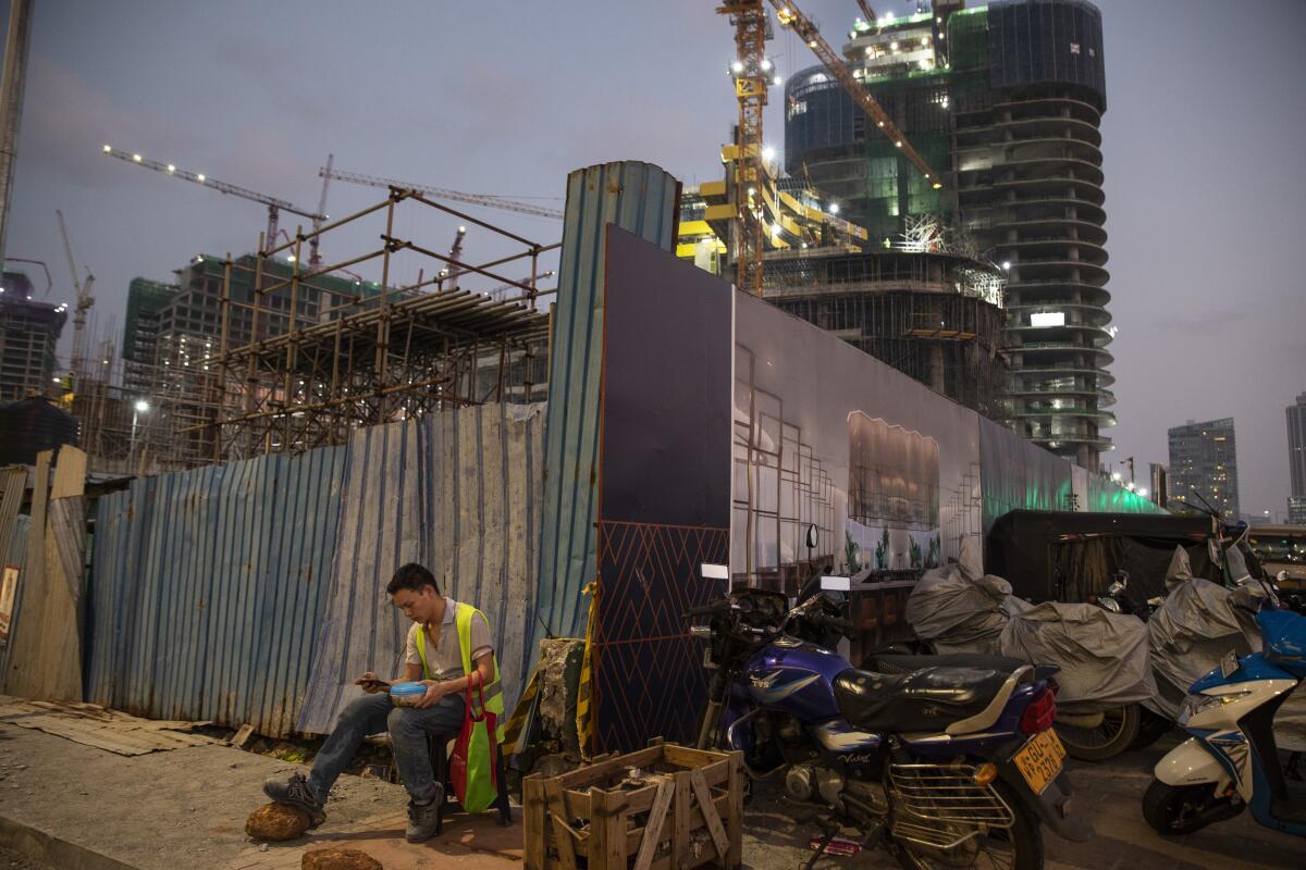 Port City Colombo in Sri Lanka, shown in 2018, is one of many Chinese-backed projects worldwide that have stalled due to the COVID-19 pandemic.