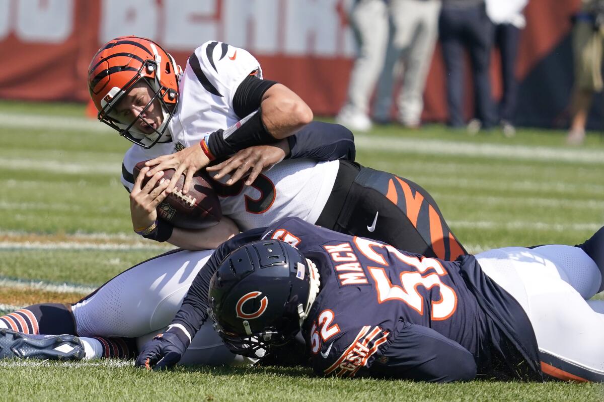 Burrow struggles after strong opener, Bengals lose to Bears - The San Diego  Union-Tribune