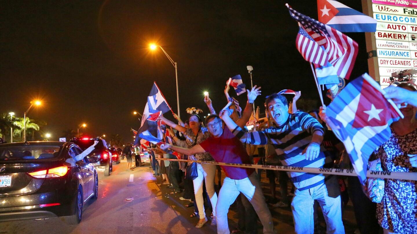 Cubans in Miami celebrate