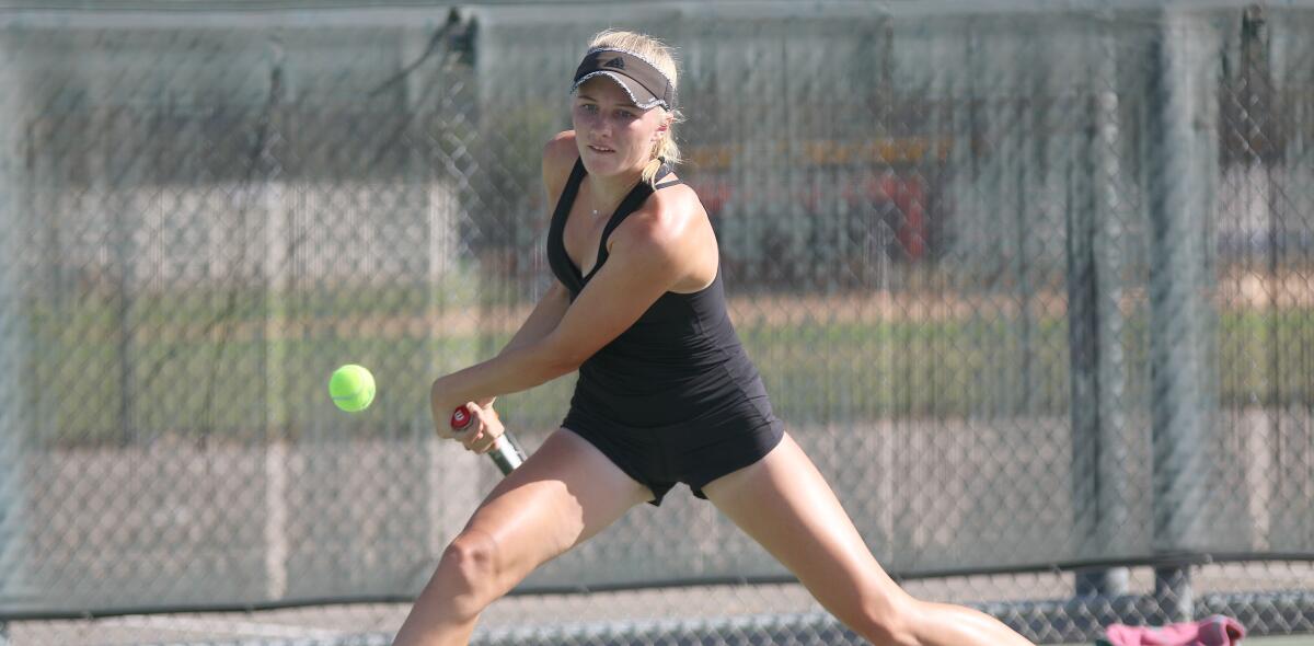 Lyna Fowler teamed with her older sister, Emily, to win the 2019 CIF doubles title.