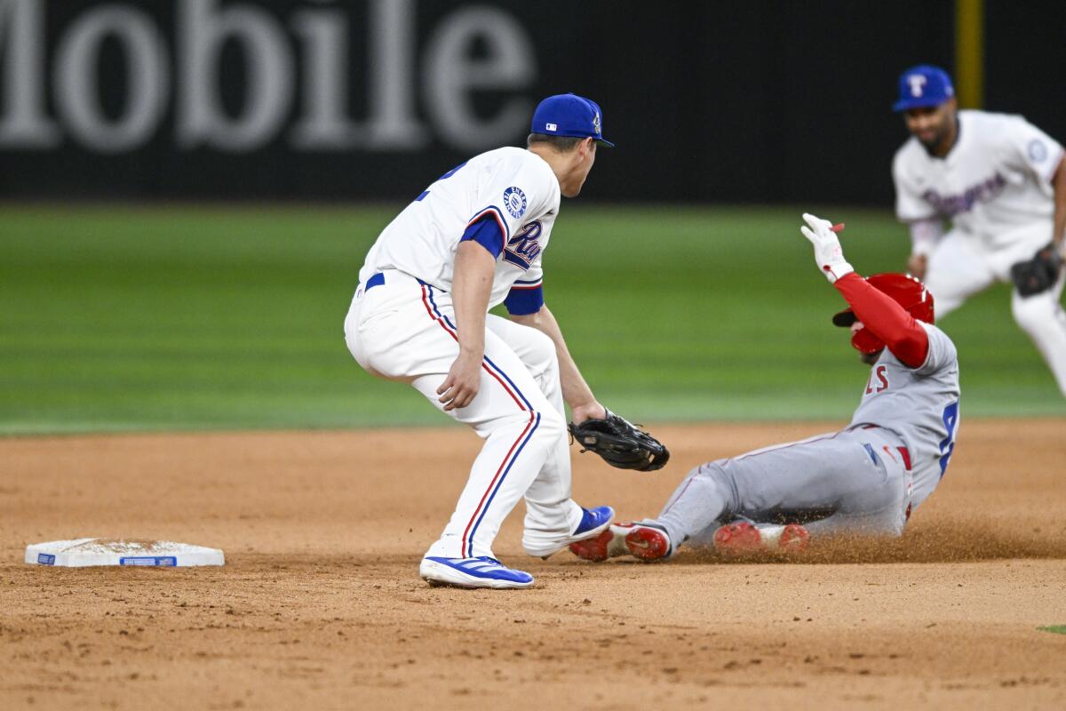 Tyler Mahle quiets Angels' offense in Rangers' shutout victory - Los Angeles Times