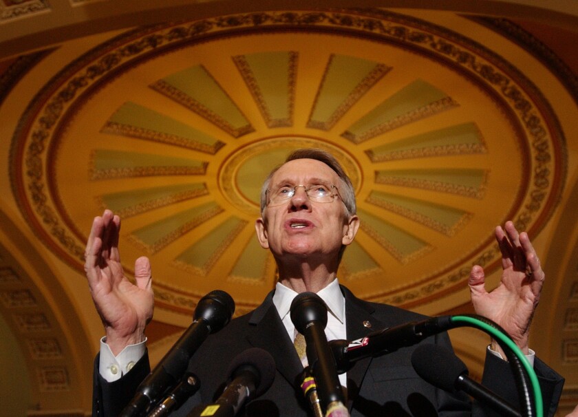 Harry Reid at the U.S. Capitol in June 2007.