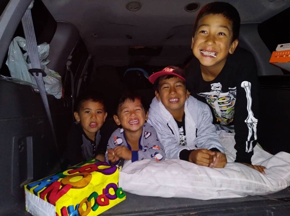 From left to right: Zuriel Valdivia, Enzi Valdivia, Zeth Valdivia and Ezekiel Valdivia