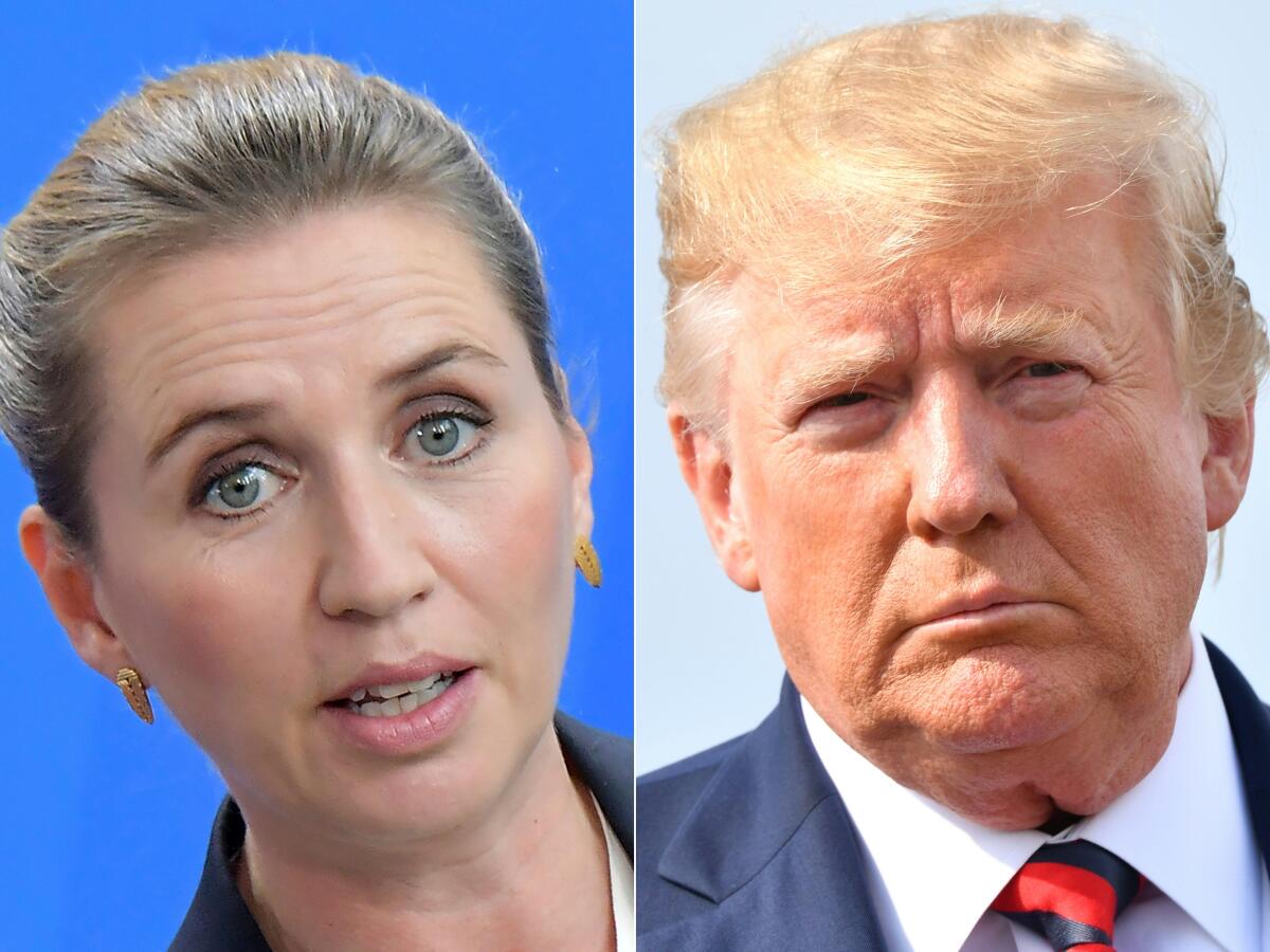 Denmark's Prime Minister Mette Frederiksen and President Trump