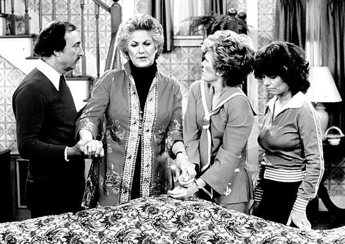 Bill Macy, left, Bea Arthur, Rue McClanahan and Adrienne Barbeau in a scene from the groundbreaking TV series "Maude'