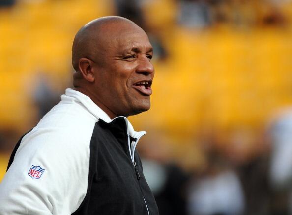 HIRED: Oakland Raiders' offensive coordinator Hue Jackson was elevated to head coach on January 17.