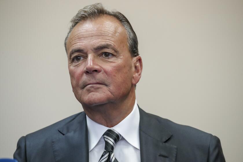 Los Angeles, CA - March 30: LA's mayoral candidate councilman Rick Caruso at Korean American Federation on Wednesday, March 30, 2022 in Los Angeles, CA. (Irfan Khan / Los Angeles Times)