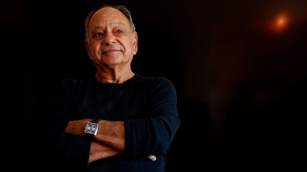Actor and comedian Cheech Marin, photographed at his home in Pacific Palisades, tells the story of his rise to fame in a new memoir.