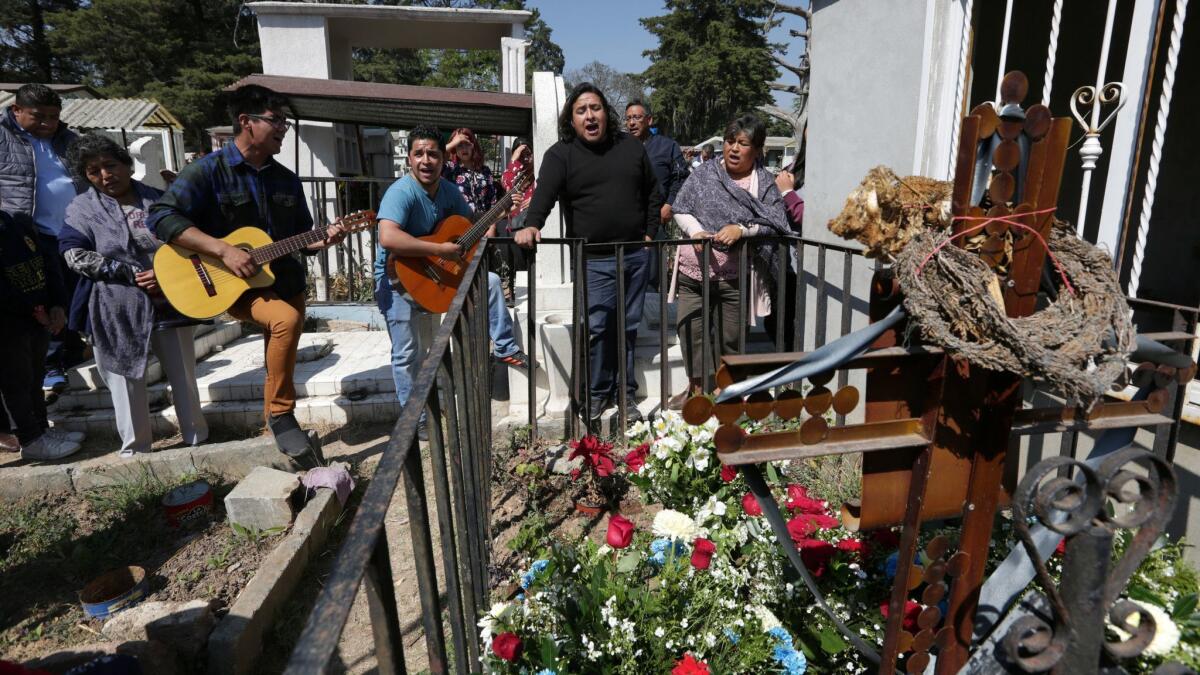 Eduardo Hernandez’s family marks the anniversary of his death with music, his passion. (Katie Falkenberg / Los Angeles Times)
