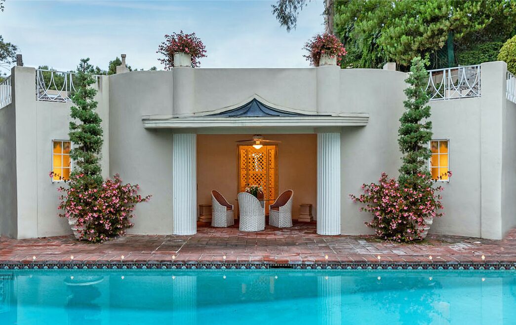 The pool house designed by Paul Williams.