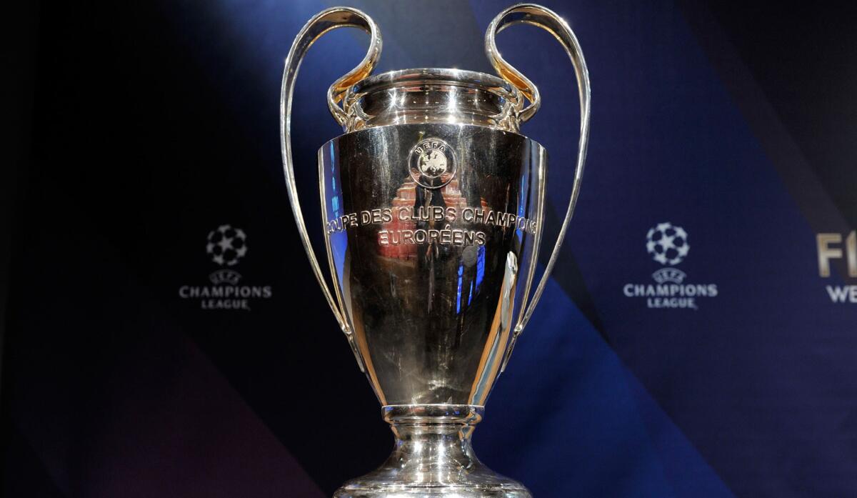 El trofeo de la UEFA Champions League.