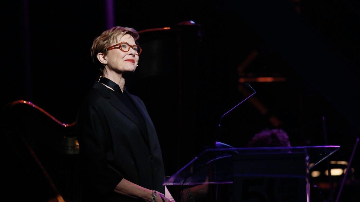 Annette Bening performs during Center Theatre Groups 50th anniversary fete at the Ahmanson. (Ryan Miller / Capture Imaging)