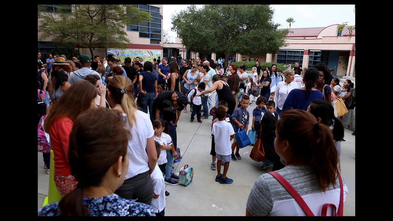 Photo Gallery: First day of classes at Cerritos Elementary School