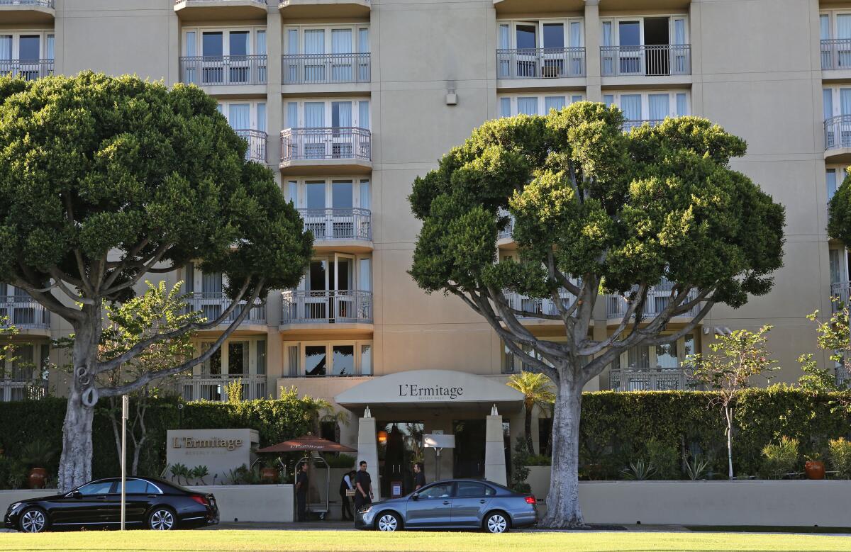  A view of the L'Ermitage hotel in Beverly Hills in September 2014. 