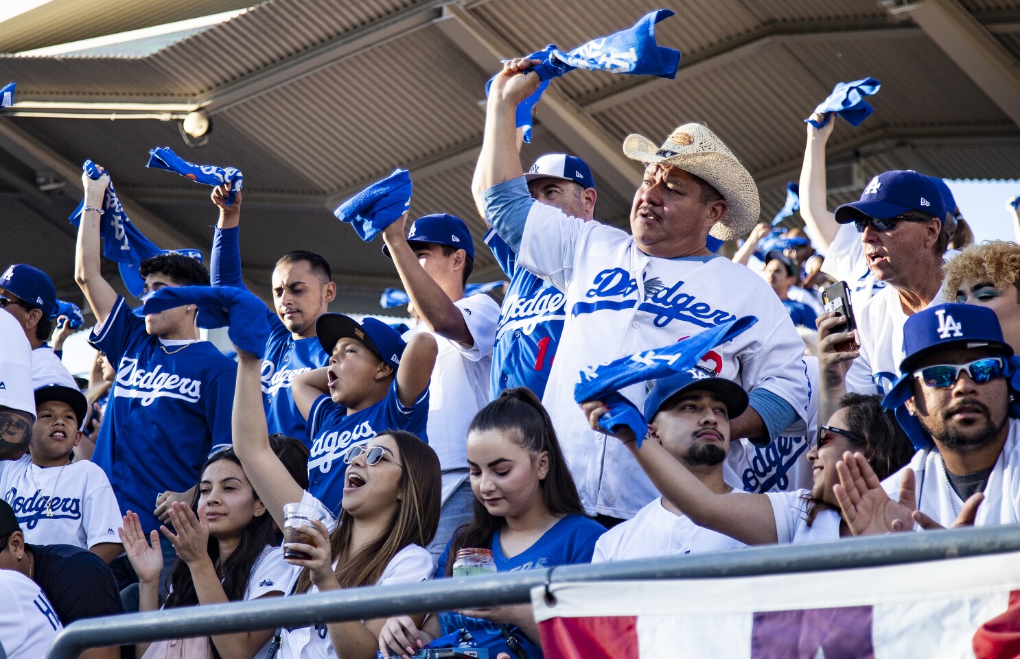 Dodgers Fans Ready To Let The Astros Hear It At Angel Stadium Dodgers Fans Ready To Let The Astros Hear It At Angel Stadium