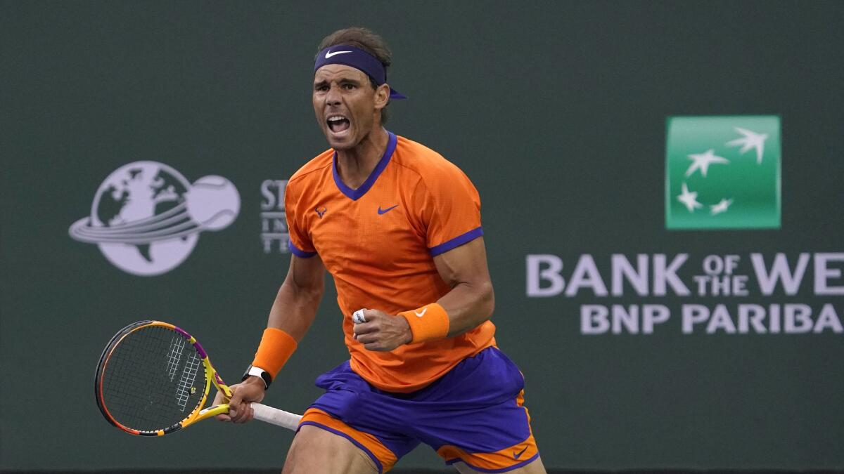 Rafael Nadal beats Carlos Alcaraz to make Indian Wells final - Los Angeles  Times