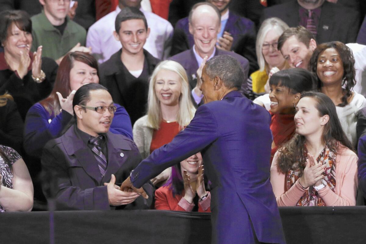 President Obama found a friendly audience for his tuition plan at Pellissippi State Community College in Knoxville, Tenn.