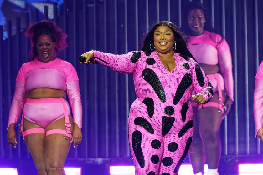 Lizzo performs at the United Center on Wednesday, May 17, 2023, in Chicago. (Photo by Rob Grabowski/Invision/AP)