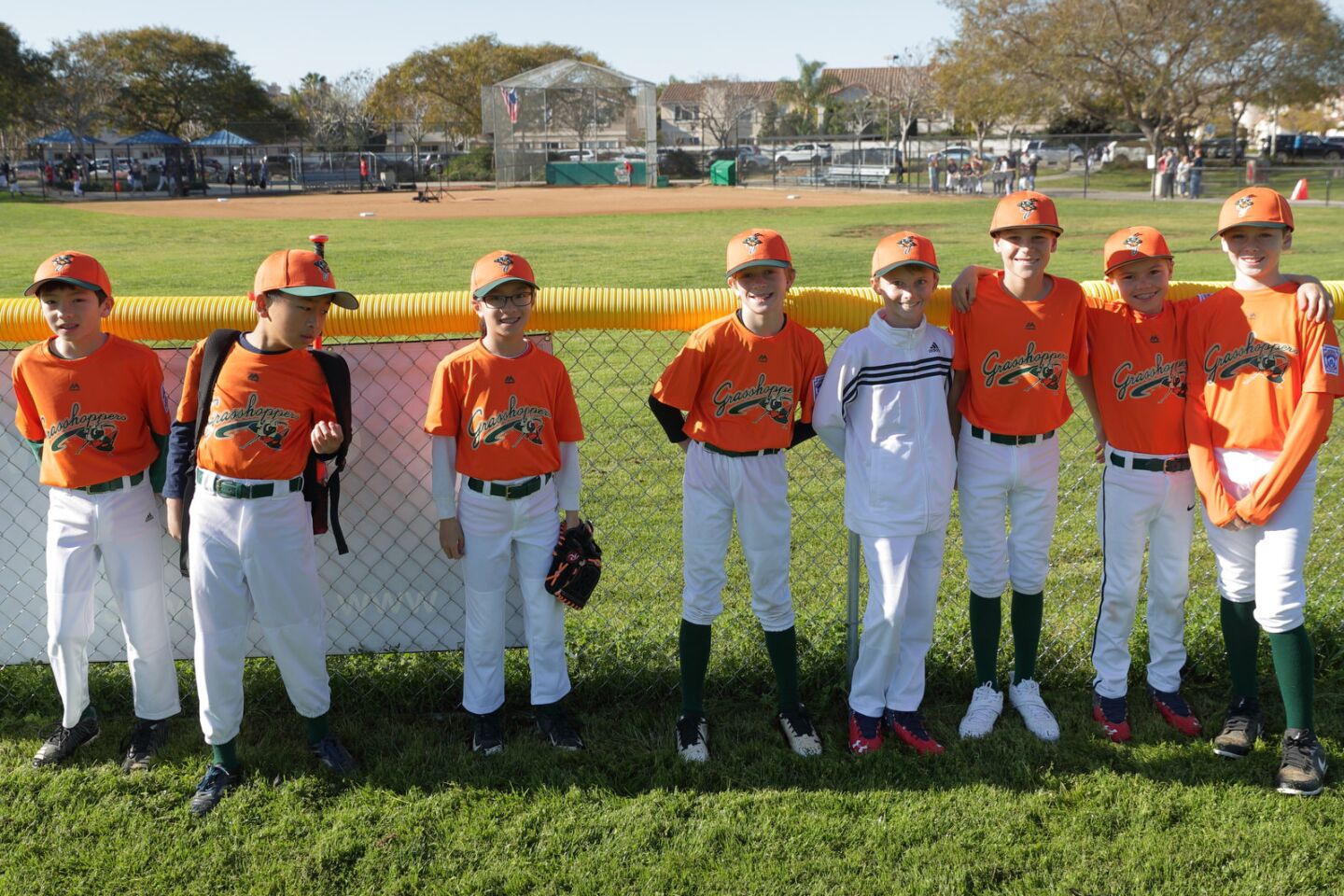 Grasshoppers at the Del Mar Little League Opening Day
