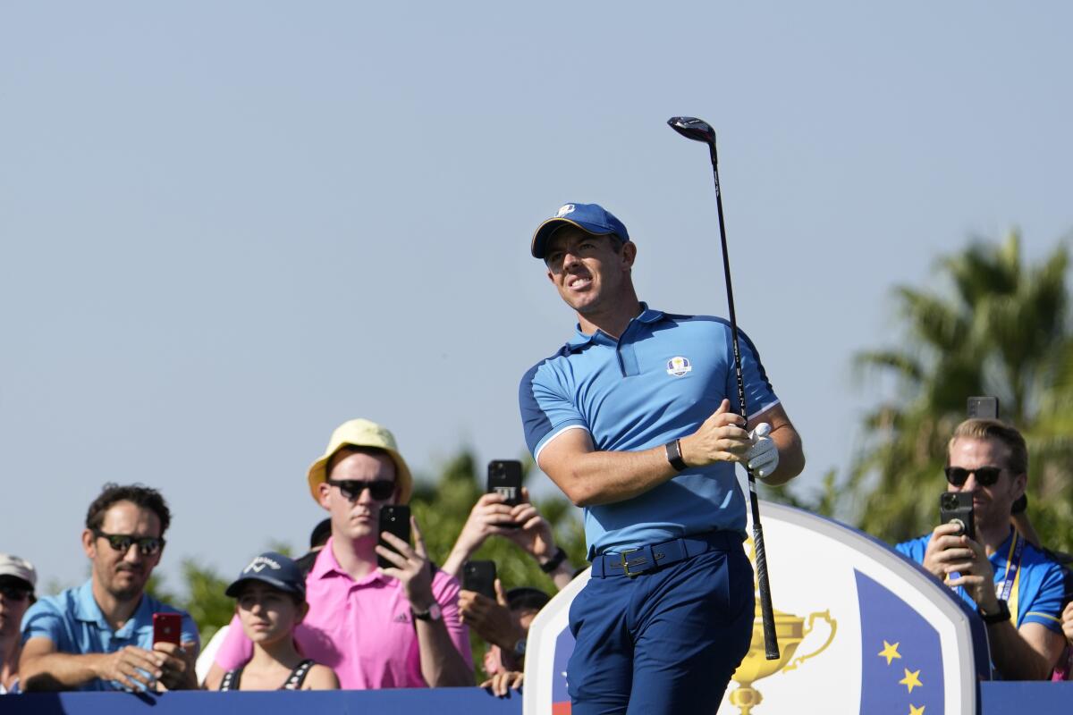 Rory McIlroy durante una ronda de  