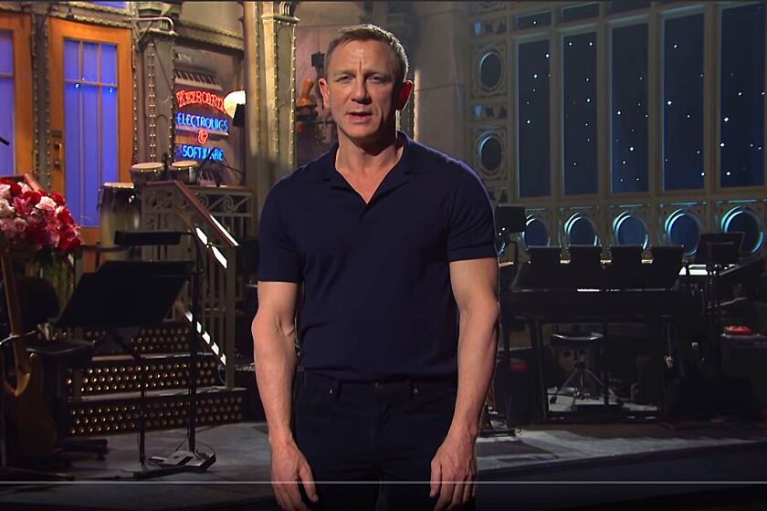 A framegrab of Daniel Craig hosting “Saturday Night Live” on March 7, 2020. 