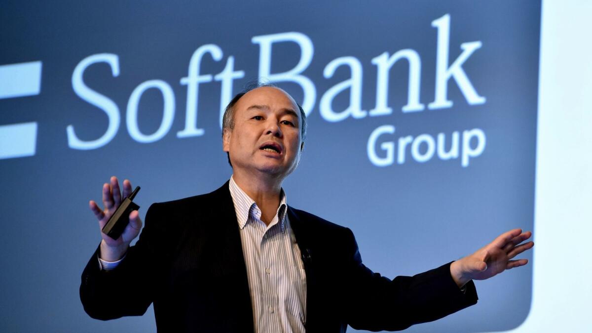 Masayoshi Son, the founder and chief executive of Softbank Group, at a news conference in Tokyo in 2016.