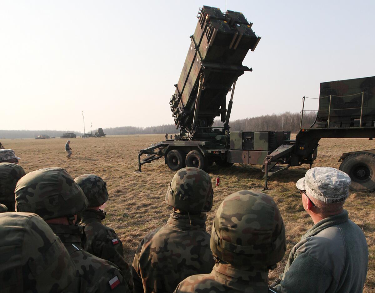 U.S. troops train at a test range in Sochaczew, Poland, on March 21, 2015.