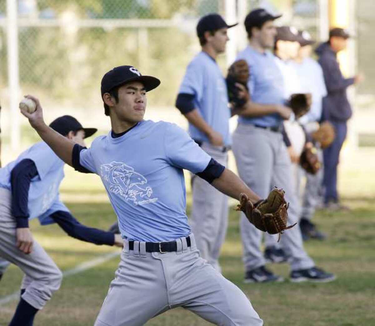 Crescenta Valley High's Bryan Wang will look to lead the Falcons to success in the Pacific League on the mound and in center field.