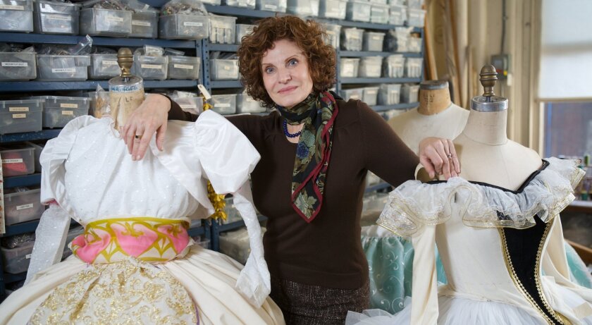 Tony Award-winning costume designer Ann Hould-Ward with some of her creations from "Beauty and the Beast."