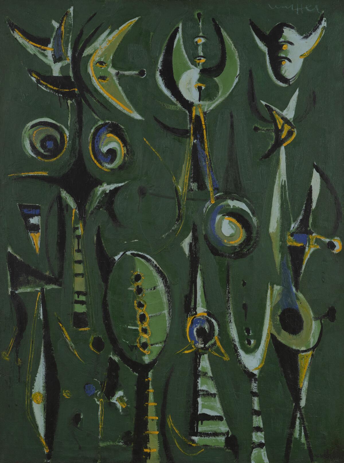 Emerson Woelffer, "Inner Circle," 1949; oil on canvas