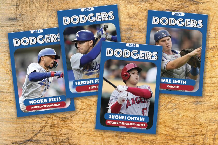 Projected 2024 Dodgers baseball cards feature two-way star Shohei Ohtani.
