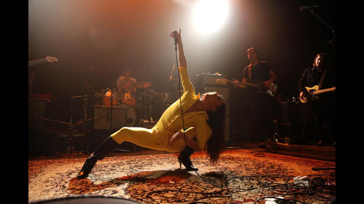 Juliette Lewis gives a frantic performance of "Stand Back" during Fleetwood Mac Fest at the Fonda Theater on Feb. 10, 2016. Read the review.