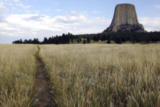 This July 29, 2017 photo shows Devils Tower in northeastern Wyoming. (AP Photo/Susan Montoya Bryan, File)