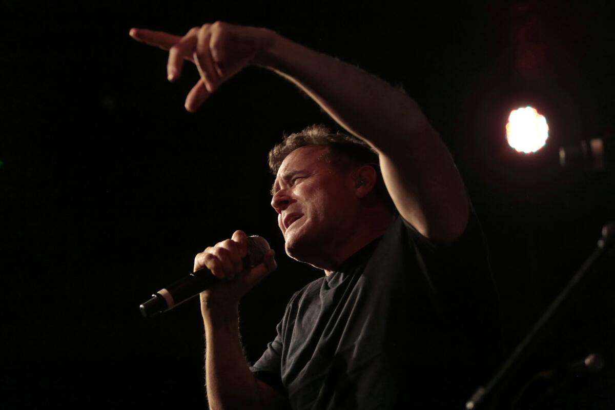 Johnny Clegg performs. (Carolyn Cole / Los Angeles Times)