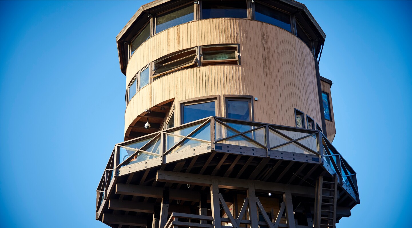 First constructed in the 1890s and rebuilt multiple times since, the tower features four stories of living spaces with pirate themes and striking views.