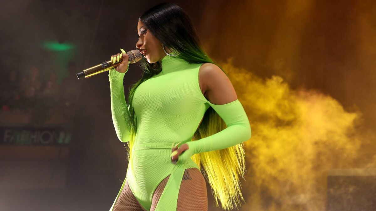 Cardi B performs at the Hollywood Palladium earlier this month.