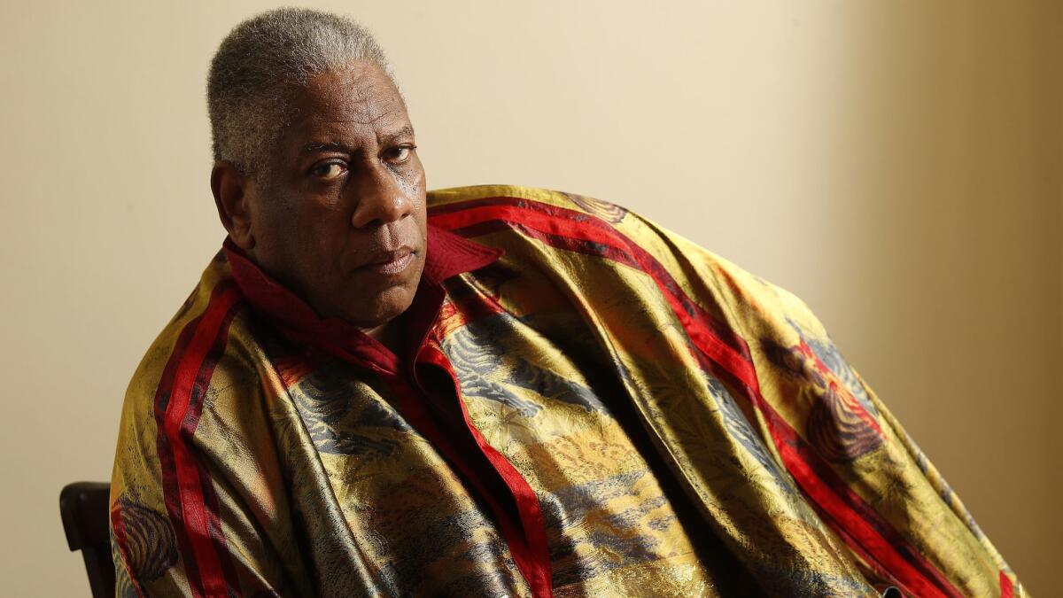 André Leon Talley is photographed at the Chateau Marmont in Hollywood on May 9. The fashion icon is the subject of a new documentary, "The Gospel According to Andre Leon Talley."