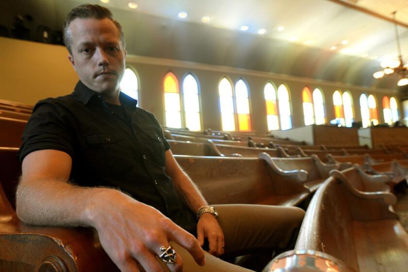 Jason Isbell, shown at the Ryman Auditorium on Wednesday, March 8, 2017 in Nashville, Tenn., has his new album "That Nashville Sound" coming out on April 14. (Christopher Berkey for the Los Angeles Times)