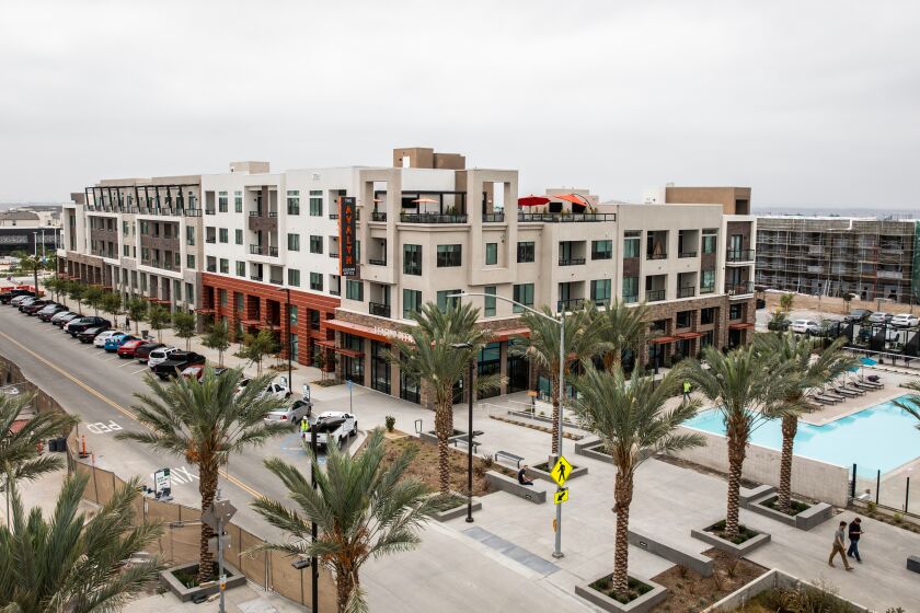 Chula Vista, CA - September 14: The Avalyn, a new apartment in the Otay Ranch area area of Chula Vista, CA is set to host its grand opening on Thursday. With a total of eight buildings and 480 apartments, The Avalyn is the biggest new apartment complex in San Diego County in 2022. (Adriana Heldiz / The San Diego Union-Tribune)
